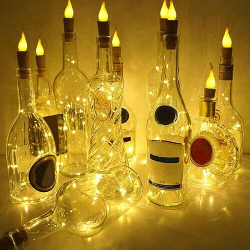 5pcs Battery Powered Cork Lights For Wine Bottles Party Christmas Bar Decoration Led String Light 90cm Cork Fairy Bottle Lights