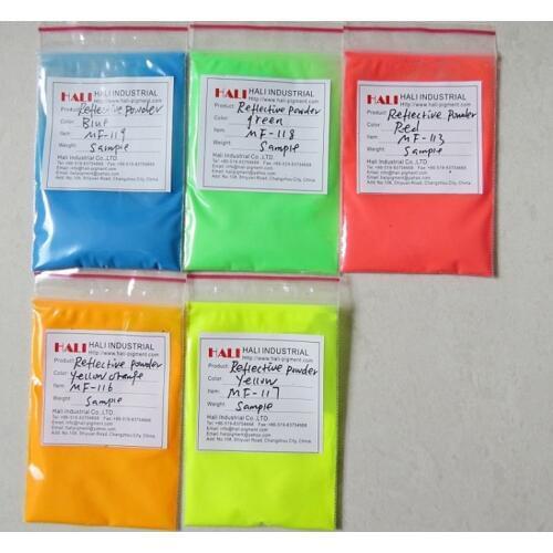 Sell color reflective pigment powder, reflective pigment,1 lot=40gram each item ,5 item, total 200gram, free shipping