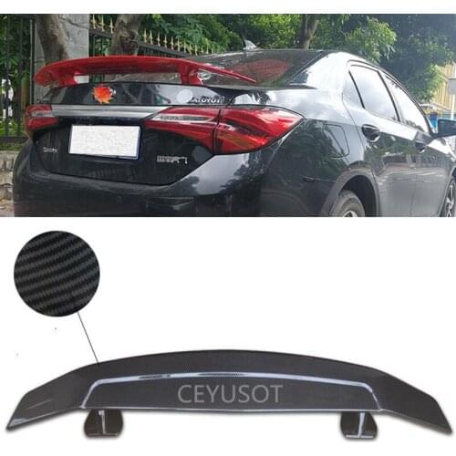 CEYUSOT FOR GT Universal Accessories Spoiler NEW Toyota Corolla ABS Material Sedan Car Trunk Rear Lip Tail WING Body Kit 2000-21