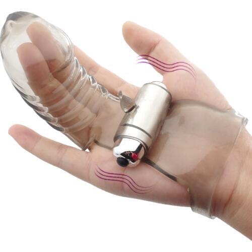 Bullet Finger Vibrator G Spot Clit Stimualtor Vibrator Finger Sleeve Erotic Flirting Toys Lesbian Orgasm Adult Sex Toy for Women