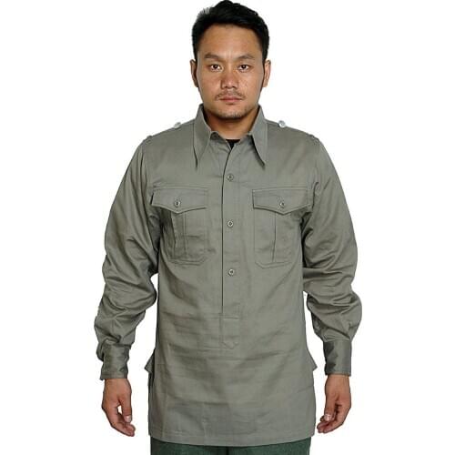WWII GERMAN ARMY WH FIELD WEHRMACHT HEER UNIFORM GREY COTTON SHIRT HEMDEN WW2 Military Uniform War Reenactments
