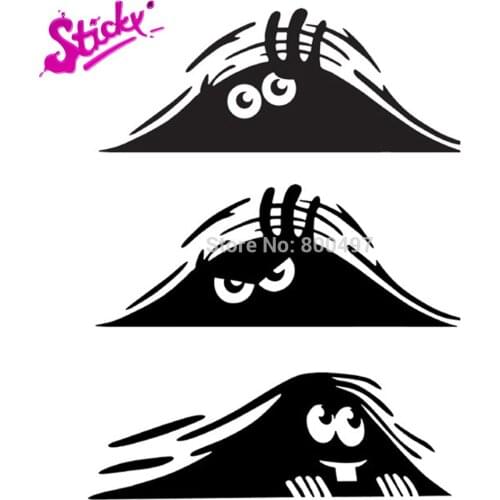 Funny Dune Sand Monster Peeping Peering Anime Car Sticker Decal Decor Motorcycle Off-road Laptop Window Wall Trunk Guitar Vinyl