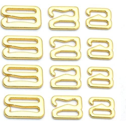 Gold Tiny Slide Buckles Lingerie Buckle G Hook Adjustable Buckle - Clothes Belt Buckle Metal Strap Slide for Lingerie Making