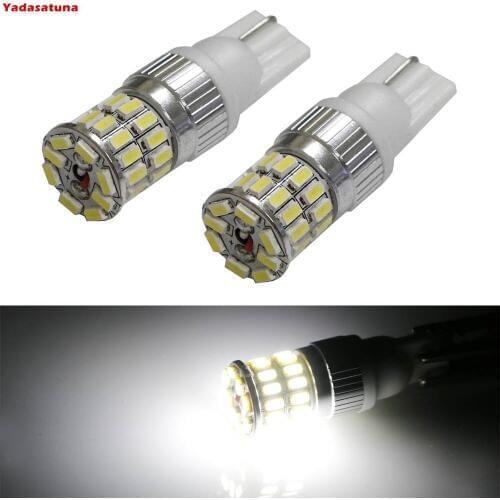 2Pcs T10 W5W 168 194 12V 24V 6500K Blanc Pur LED Ampoule de Voiture 36X3014SMD Ampoules lumiere LED blanche pour voiture signal