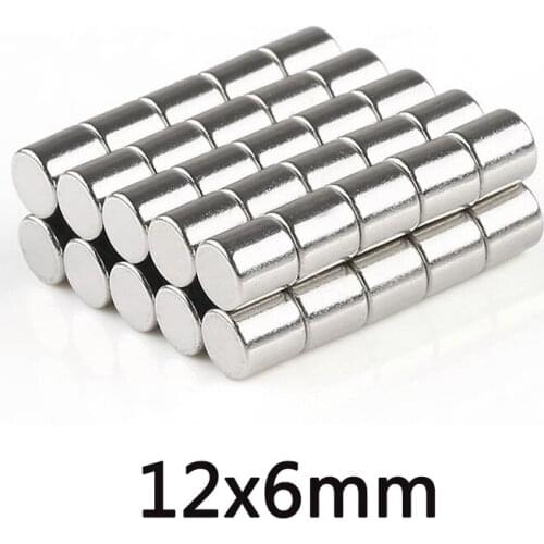 20/30/50PCS 12x6 mm Search Minor Diameter Magnetic 12mmx6mm Bulk Small Round Magnets 12x6mm Neodymium Disc Magnets 12*6 mm