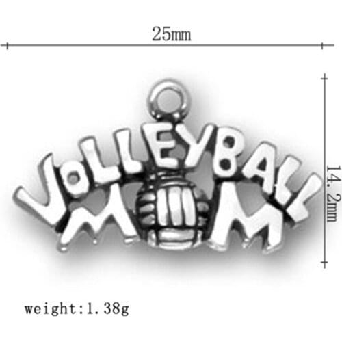 2021 NEW Fashion Word Volleyball Mom DIY Charm Jewelry charms for bracelets
