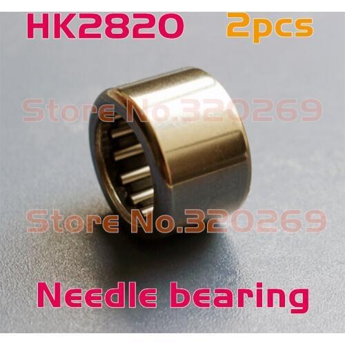 2x Open End Drawn Cup 67941/28 Needle Bearing 28x35x20Mm Shaft Tasse Nadellager Roller HK2820 TLA2820Z Shell Type