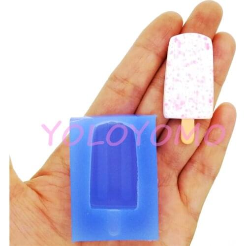 X279YL 46.6mm x 20.3mm 3D Ice Cream Bar Popsicle Silicone Mold Fondant Cake Decoration Candy Craft Resin Art Soap Aromatherapy