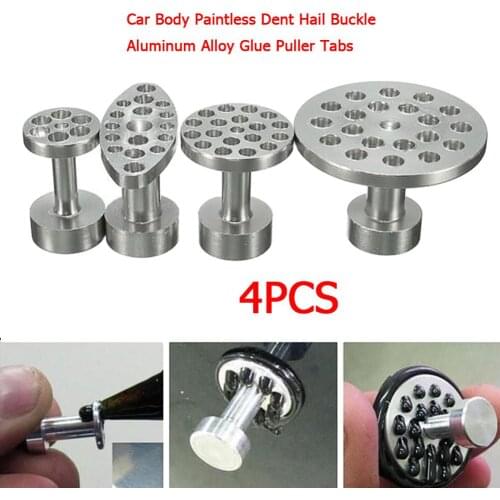 4pcs Aluminum Alloy Car Body Paintless Dent Hail Buckle ​ ​Glue Puller Tabs Remover Automobile Repair Set Paint Dent Repair Tool