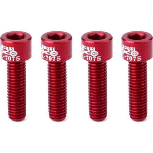 Handlebar Stem Screw Bolt Bicycle Aluminum Alloy Stem Screw M5x17mm 4pcs New Useful High Quality