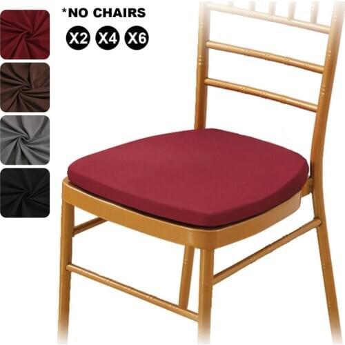 6PCS Chair Seat Covers,Dining Room Chair Seat Covers Stretch Jacquard Chair Covers Protectors for Kitchen Office Chairs