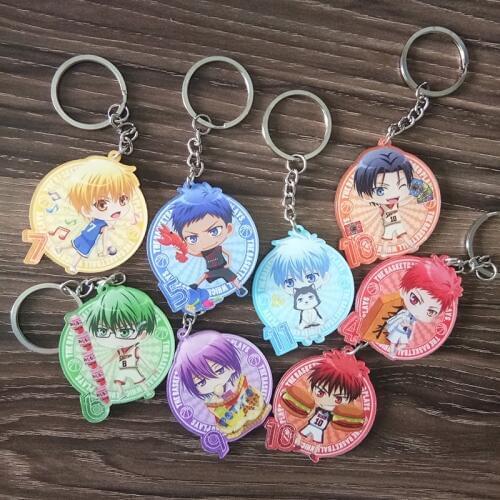 8pcs/set Kuroko no Basket Taiga Junpei Rinnosuke Kuroko Life Of The Boys Izuki Shun Portachiavi Keychian Keyring Pendant