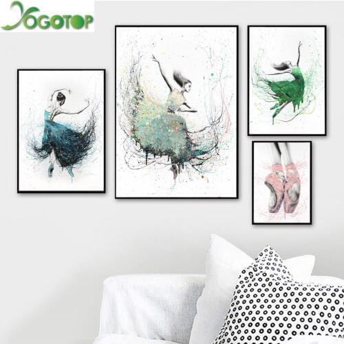 Diy Diamond Painting BALLERINA GIRL 5D Diamond Embroidery Dance mosaic Full Drill puzzle Nordic Home Decor Watercolor YY2360