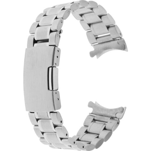 Prettyia Stainless Steel Bracelet Link Band Men Women Business Watch 18-26mm