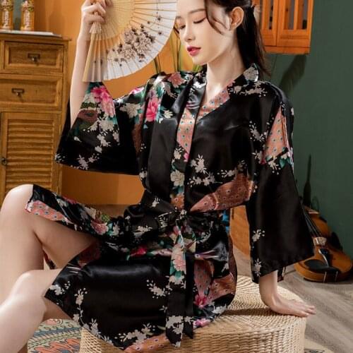 DerDerBiu Women's Silk Robes