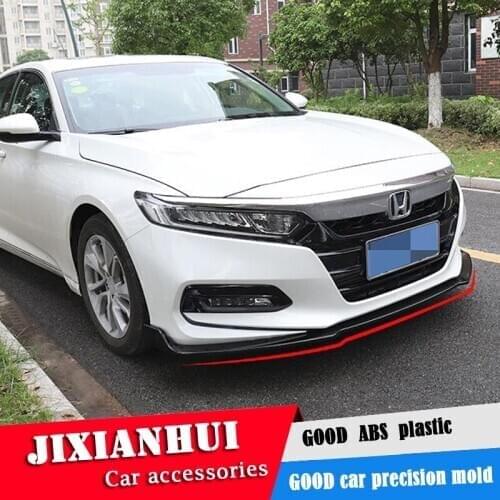 For Accord Body kit spoiler 2017-2018 For HONDA Accord ABS Rear lip rear spoiler front Bumper Diffuser Bumpers Protector