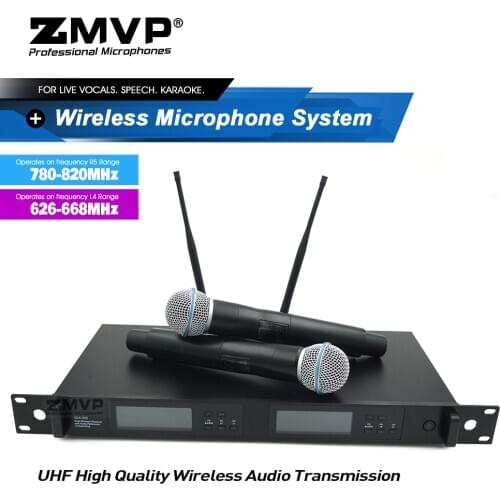 True Diversity QLX24D Dual Microphone Wireless System with BETA58A Handheld Transmitter Mic For Karaoke Live Vocals Performance