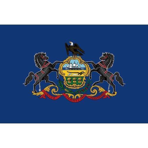 3x5FT Pennsylvania State Flag USA Custom Digital Printing Flags Banner w/ 2 Grommets