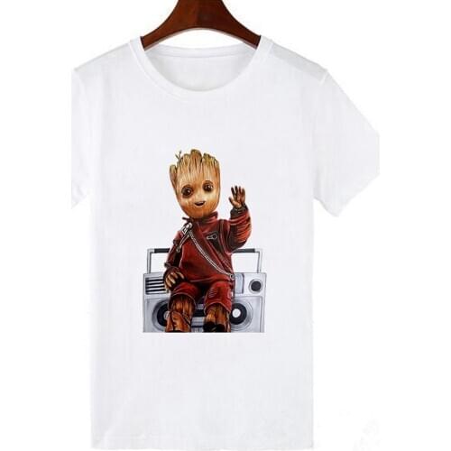 Fashion Women T-Shirt Baby Groot RAPPER Tee Shirt Tumblr Graphic T Shirt Female Tees Camisa Print Unisex Tshirts Dropship