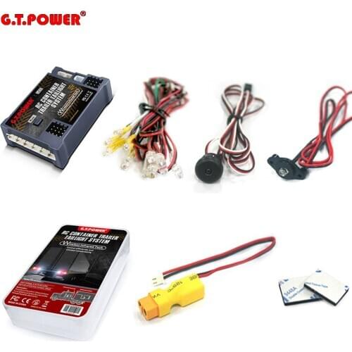 G.T.POWER RC Container Trailer Taillight System Wireless Infrared for RC Container Truck Rc Car