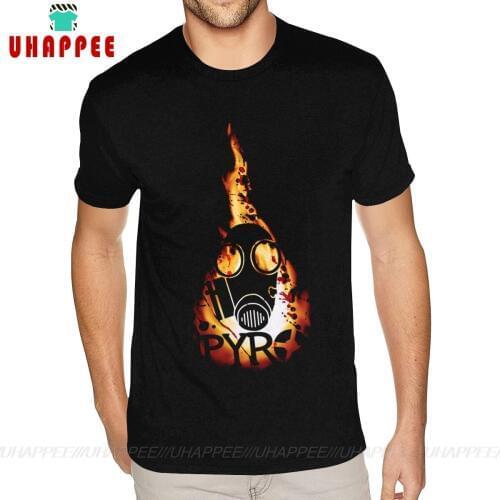 Interesting Team Fortress 2 Pyro Tees Shirt tshirt Boys Over Size Black T-shirt