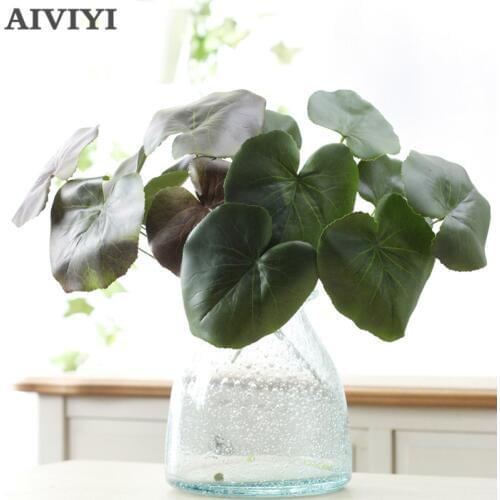 Artificial plants 7 lotus leaf fake flowers match home decoration bouquet plastic branch garden decoration 1pc
