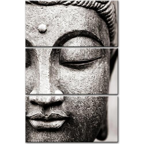 3 Panels Buddha Statue Canvas Paintings Abstract Buddha Wall Art Canvas Prints Buddhism Posters Modular Pictures For Living Room