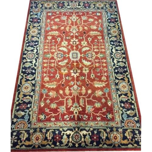 Original single export Turkish handmade carpets OUSHAK Ozarks pure wool carpet x8-1 4X6gc158zieyg14