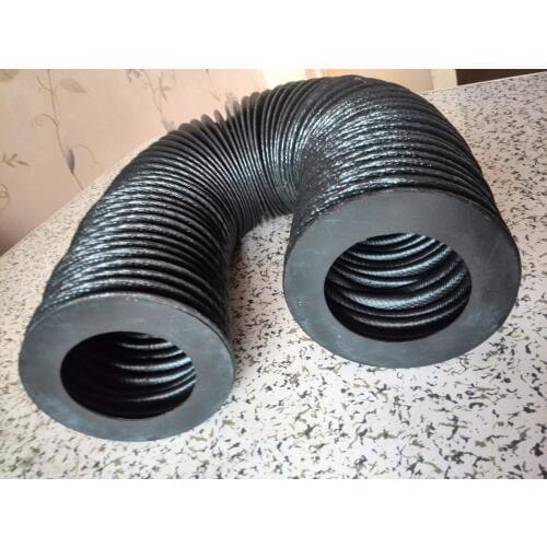 Circular round dust-proof bellows cover,ID: 250 mm,ending flange holes diameter:225mm Lmax: 400mm