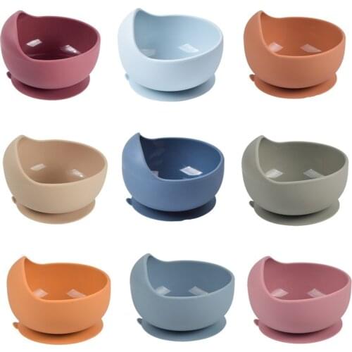 Baby Feeding Bowl Food Grade Silicone Kids Plate Non-silp Suction Bowl Kids Tableware Waterproof BPA Free Baby Plate