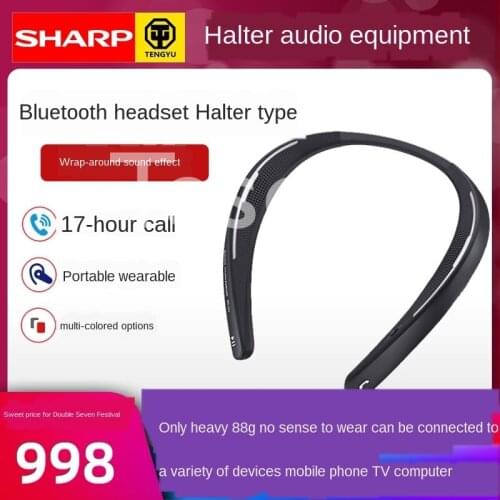 Headphone neck-mounted Bluetooth wireless speaker wearable Bluetooth audio portable smart