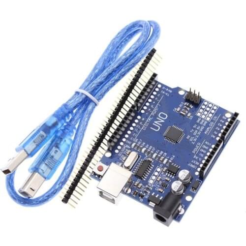 High quality One set UNO R3 CH340G+MEGA328P Chip 16Mhz For Arduino UNO R3 Development board + USB CABLE