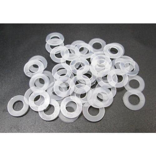 100pcs M8 Plastic Nylon Spacer Flat Washers Insulation Gasket