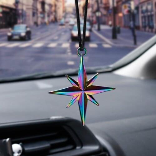 Hanging Creative Interior Car Ornanments Guide Star Styling Car Rearview Mirror Pendant Metal Auto Deroration Accessories Coche