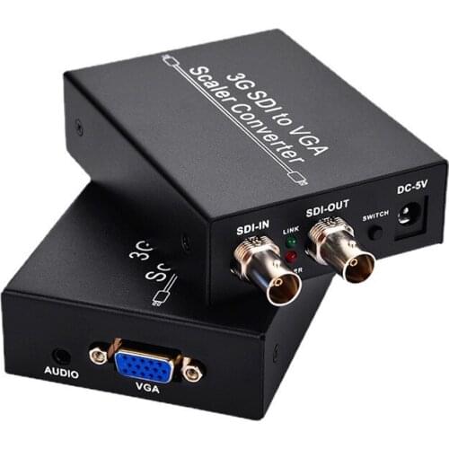 SDI to VGA Scaler Converter with SDI Loopout & the output resolution adjustable