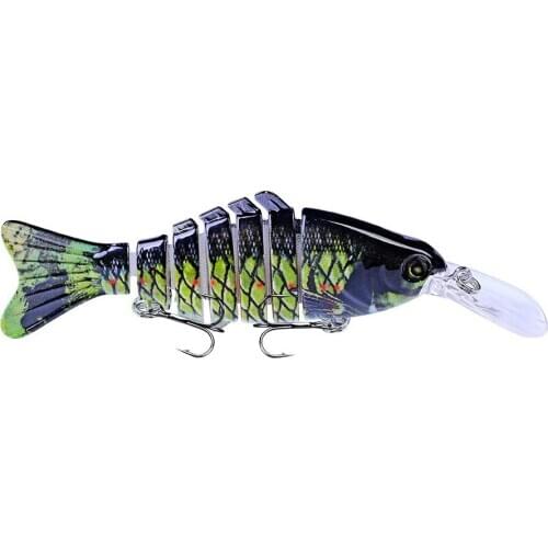 Multi Jointed Fishing Lure 7 Segments Swimbait 112mm 14g Lifelike Joint Bait Crank Wobblers For Fishing Carp Tackle Gear 6# Hook