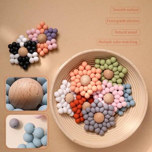 Lets make BPA Free Newborns Childrens Products Colorful Silicone Chewing Teether Toy Easy To Clean Safe Baby Shower Gifts