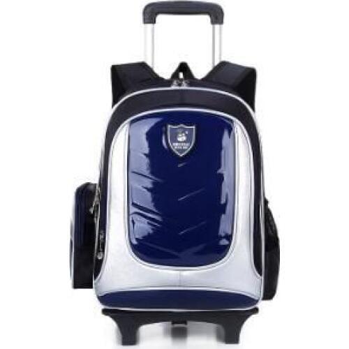 PU School Trolley backpack bag for boys kids wheeled Backpack for School Trolley bag On wheels for kids School Rolling Backpack