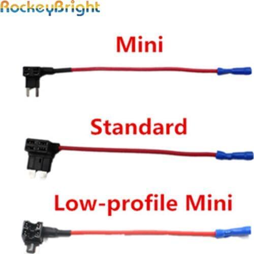 Rockeybright Mini/Standard/Small Car Fuse Holder Add-a-circuit Piggy Back Fuse TAP Adapter Mini Standard Small blade fuse taps
