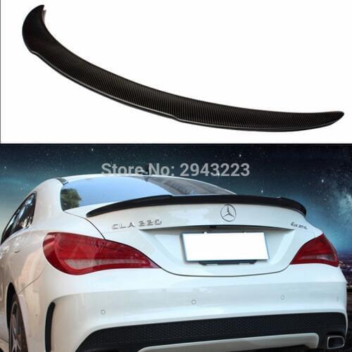 For Benz CLA Spoiler CLA45 W117 C117 cla 200 250 260 AMG 2013-2017 FD Style Gloss Black Carbon Fiber Rear Spoiler Trunk Wing