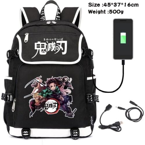 Student School Backpack Bags Anime Demon Slayer Killer: Kimetsu no Yaiba Backpacks Shoulder Bag Travel Bag Boys Child Gift