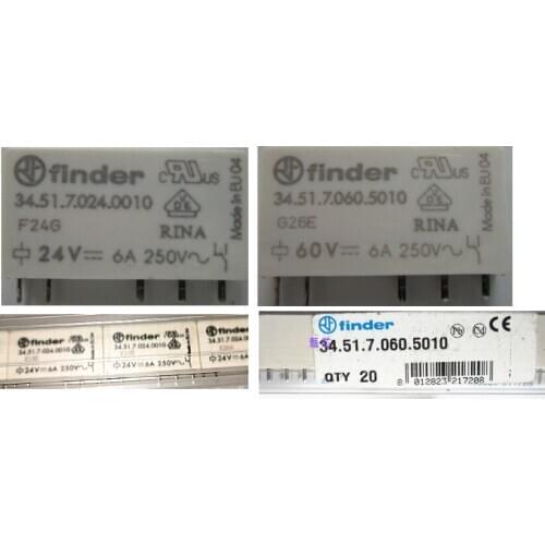 2pcs 34.51.7.024.0010 34.51.7.060.5010 FINDER