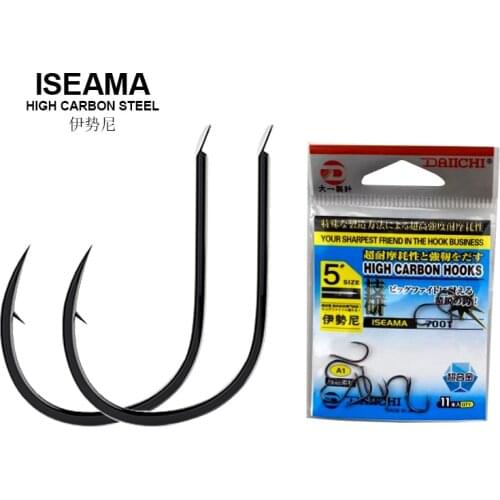 ISEAMA 5Bags High quality Japan Black Barbed Hooks High Carbon Steel Hooks Super Wearable Sharp Anti-corrosion Carp Fish Hooks