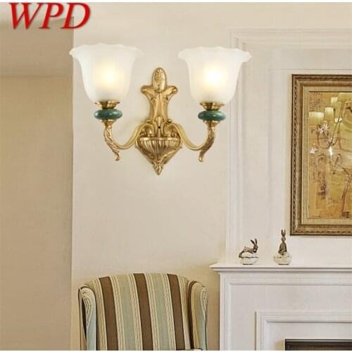WPD Modern Indoor Wall Lamps Fixture Brass Sconces Luxury Ceramic LED Home Decorative For Bedroom Living Room Dining Room
