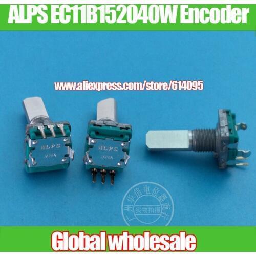 2pcs Japan ALPS EC11B152040W Encoder Stepping 30 points / Handle with thread length 20MMF