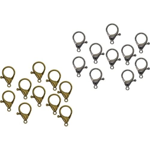 10Pcs 33mm Curved Lobster Claw Clasps Jewelry Findings Keychain Rings