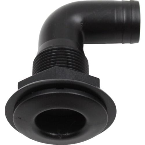 1 '' Black Nylon Hull Adjustment Hose 90 Degrees for Marine Boats