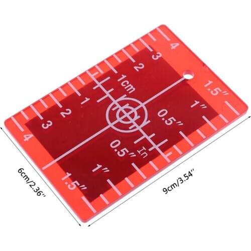 1 Pc Laser Target Card Plate For Green and Red Laser Level Target Plate inch/cm