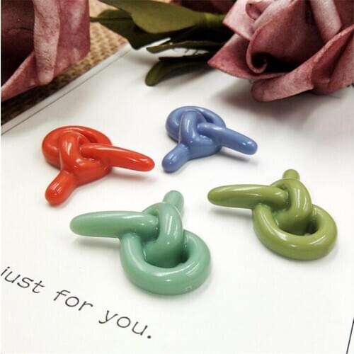 100pcs/lot new creative charm acrylic beads knotbow connectors for diy hair earrings jewelry making material accessories