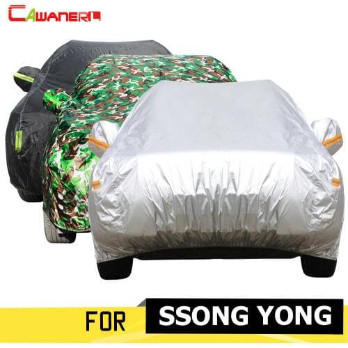 Cawanerl Car Cover Anti UV Sun Rain Snow Resistant Cover For SSONG YONG Actyon Tivoli Korando Rexton Rodius XLV Kyron Chairman